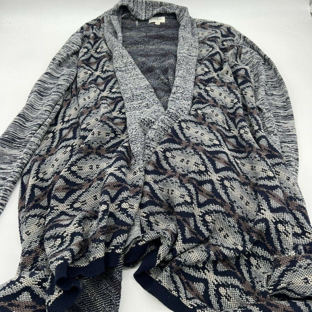 Umgee Open Front Geometric Print Cardigan SoMen’s small